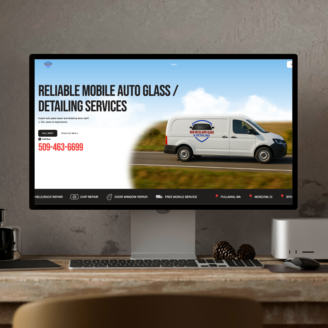 New delta auto glass and detailing website